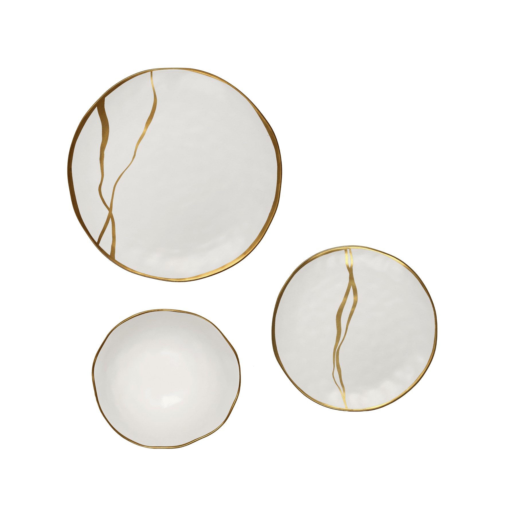 Aparelho de Jantar Gold White – 60 peças (com Brinde) | Serve 06 Pessoas