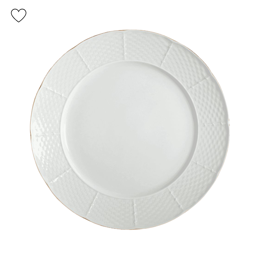 Aparelho de Jantar Branco Ouro – 60 peças (com Brinde) | Serve 06 Pessoas