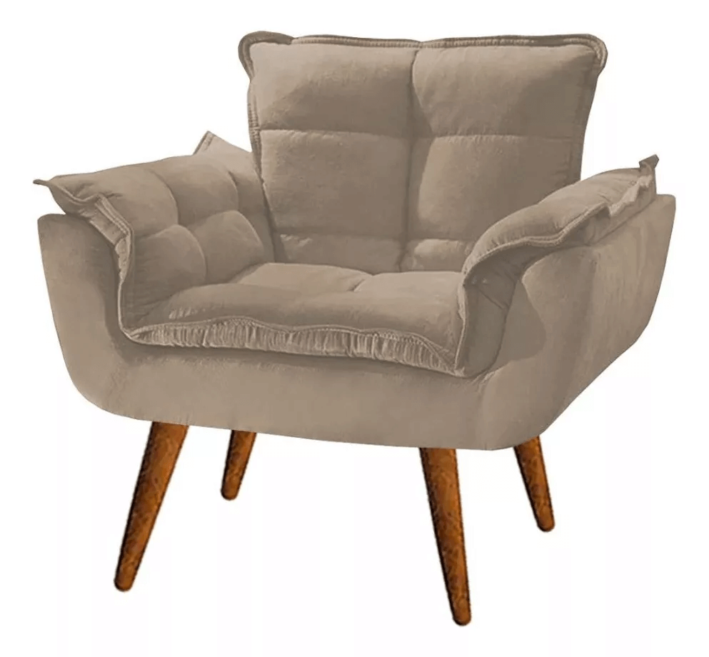 Kit 2 Poltrona Decorativa Opala Para Sala Recepção Luxo