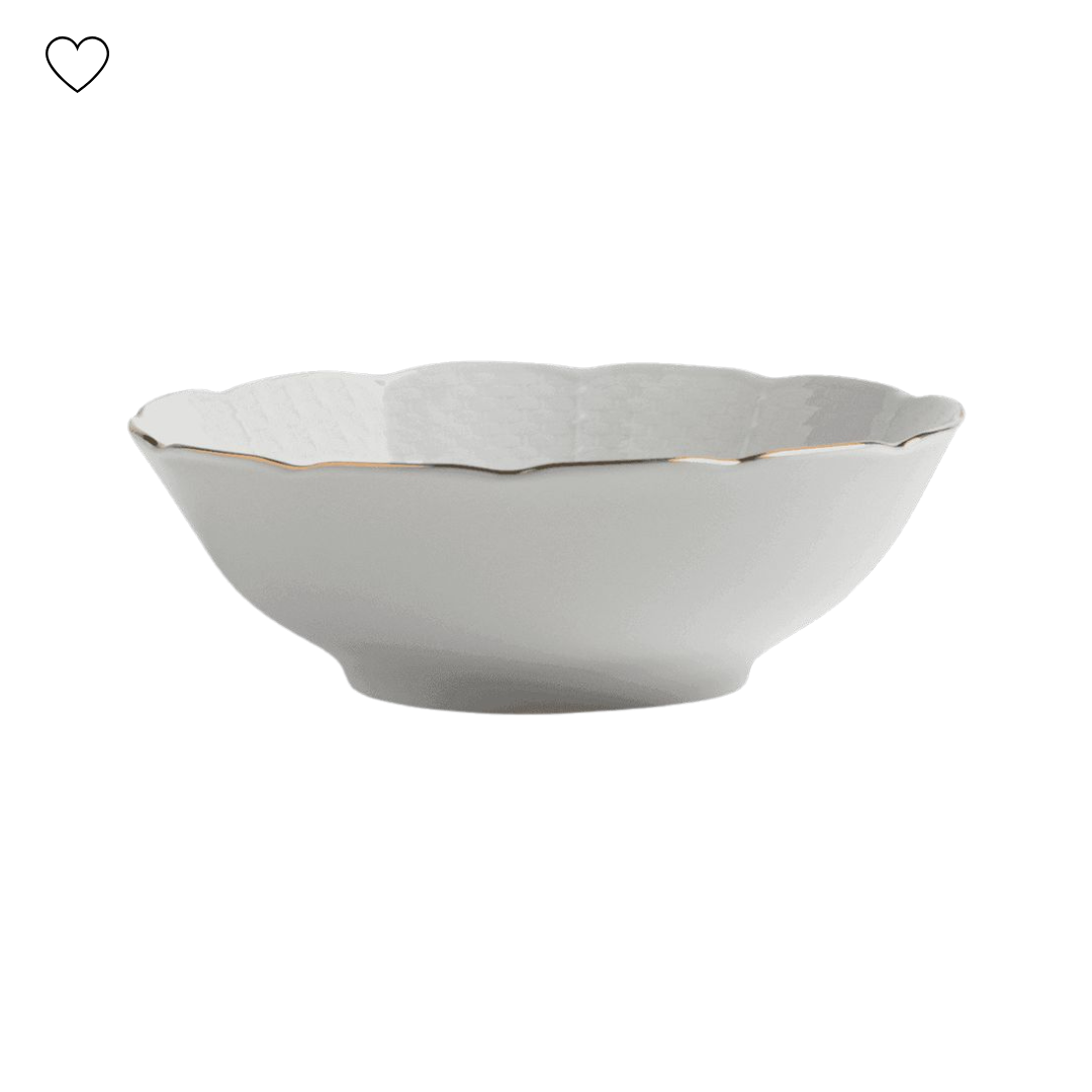 Aparelho de Jantar Branco Ouro – 60 peças (com Brinde) | Serve 06 Pessoas