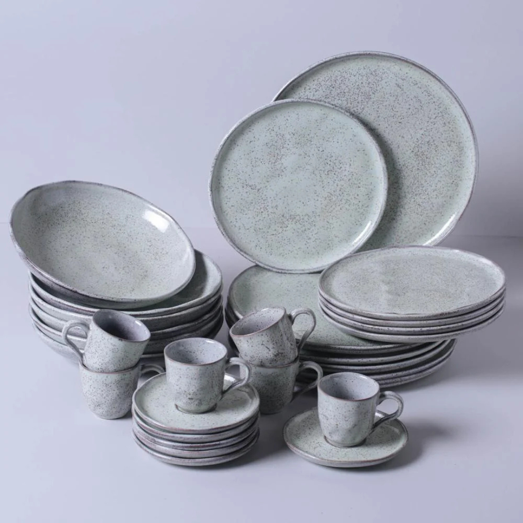 Aparelho de Jantar Pistache Bio – (com Brinde) | Serve 06 Pessoas
