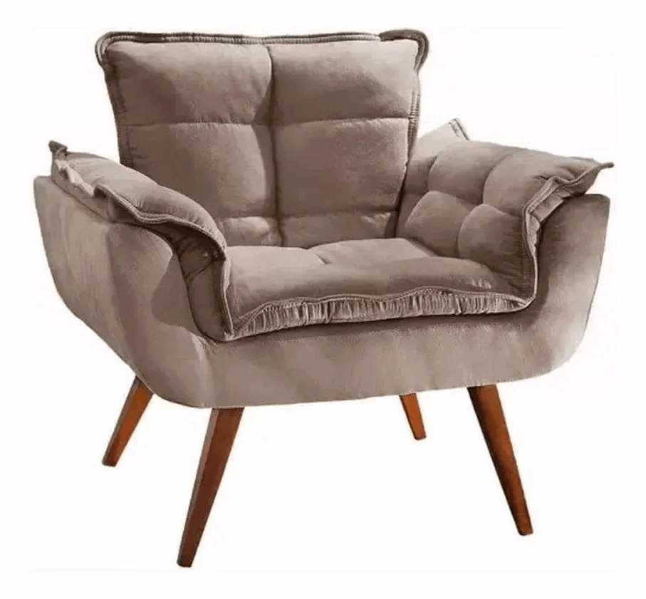 Kit 2 Poltrona Decorativa Opala Para Sala Recepção Luxo