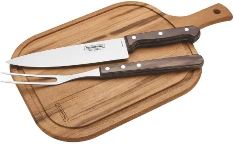 Kit para Churrasco 3 Peças Tramontina Castanho