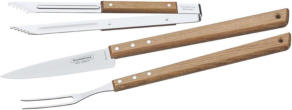 Kit para Churrasco 3 Peças Tramontina Castanho