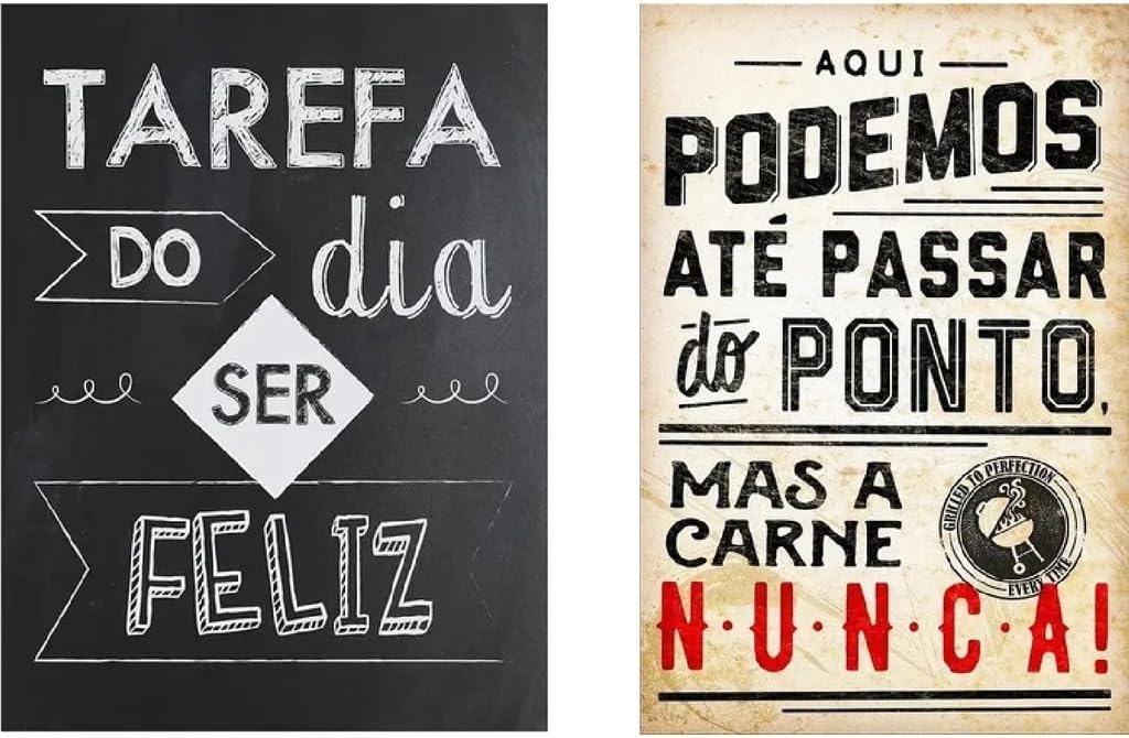 Kit 7 Quadros Decorativos Trio Churrasqueira Área Gourmet