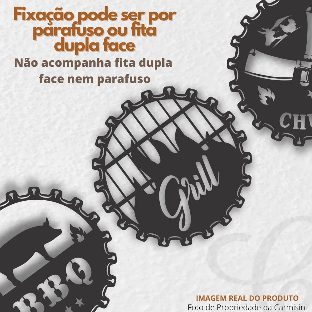Decoração Cantinho Churrasco Placa Decorativa Churrasqueira
