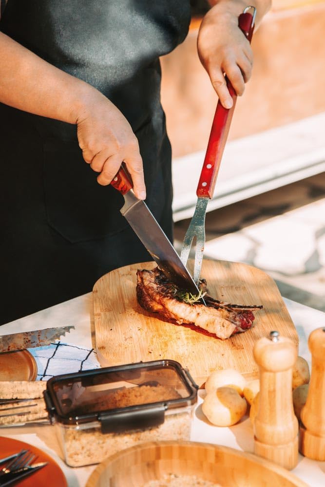 Mor - Conjunto Para Churrasco 4 Peças Cabos Compridos