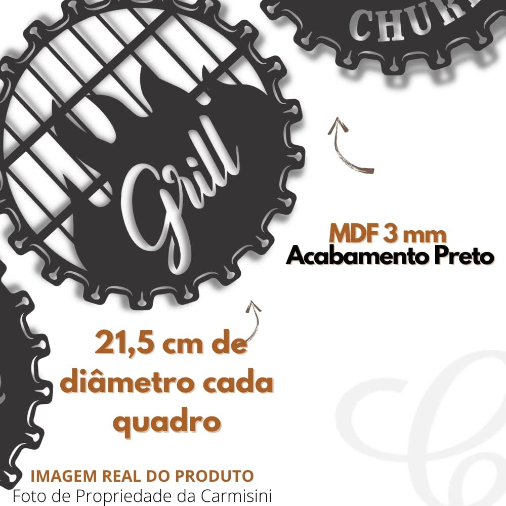 Decoração Cantinho Churrasco Placa Decorativa Churrasqueira