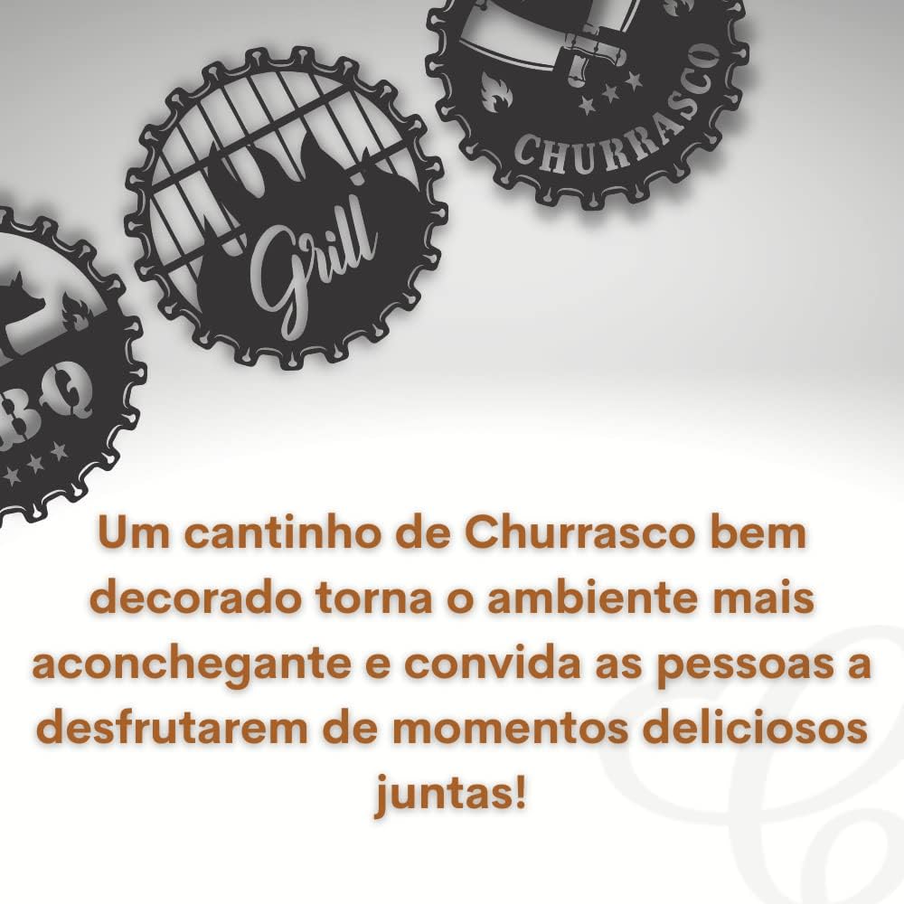 Decoração Cantinho Churrasco Placa Decorativa Churrasqueira