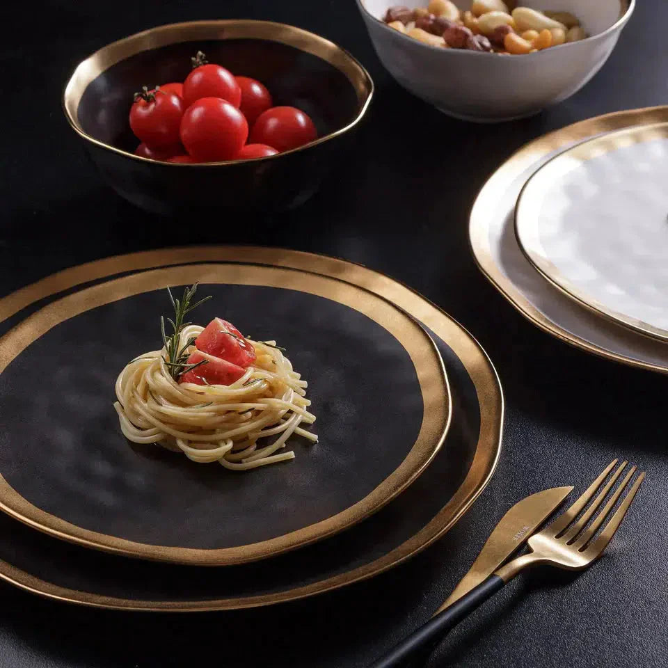 Aparelho de Jantar Marroquino Dourado – (com Brinde) | Serve 06 Pessoas
