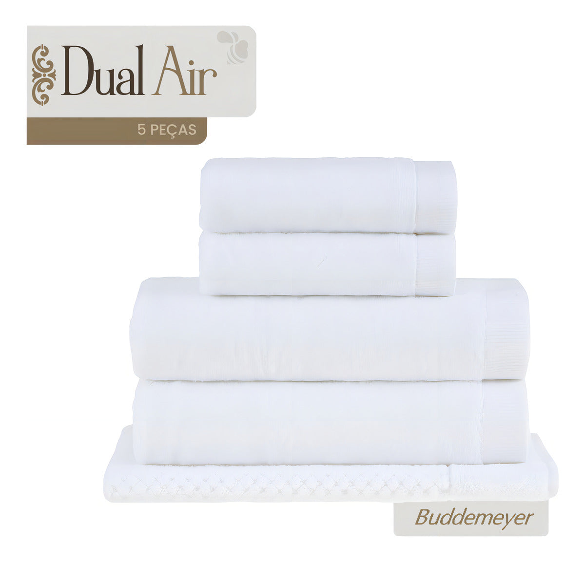Jogo Banho Buddemeyer 05 Peças Dual Air Cotton 100% Algodão Cor Dual Air Branco