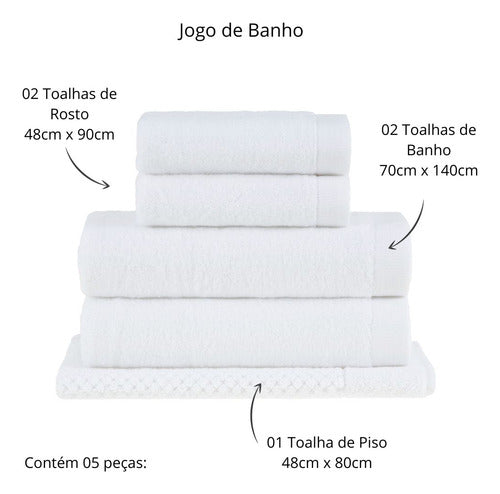 Jogo Banho Buddemeyer 05 Peças Dual Air Cotton 100% Algodão