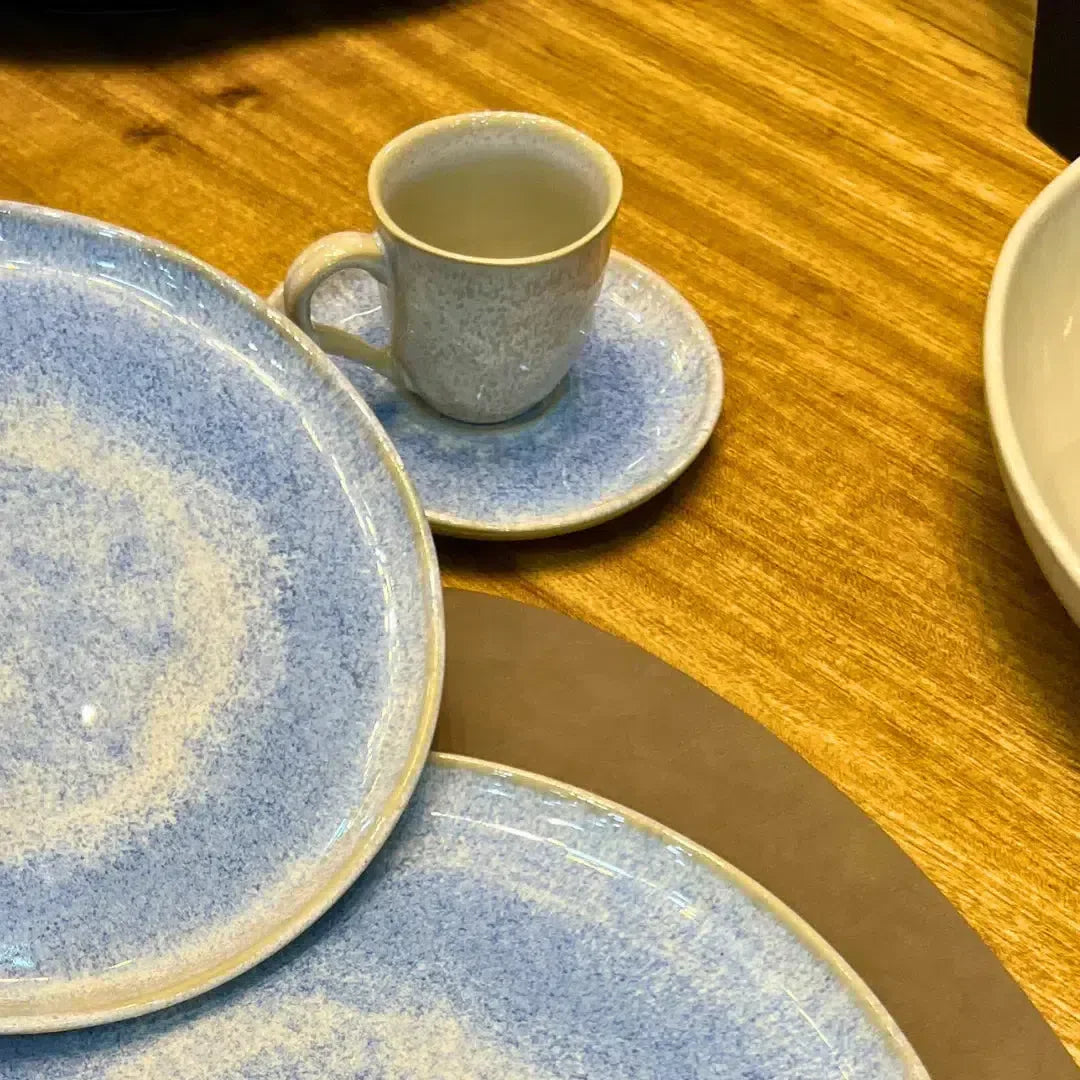 Aparelho de Jantar Azul Sereno – (com Brinde) | Serve 06 Pessoas