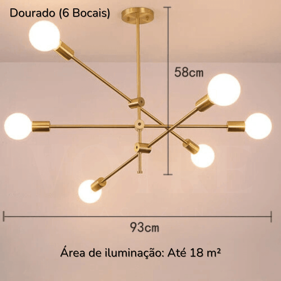 LUSTRE CANDELABRO MINIMALISTA