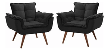 Kit 2 Poltrona Decorativa Opala Para Sala Recepção Luxo