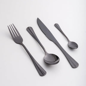 LYOR - Faqueiro de Aço Inox Positano 24 Peças - Jogos de Talheres - Mesa Posta - Utensílios de Cozinha, Enxoval, Casamento, Decoração