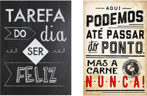 Kit 7 Quadros Decorativos Trio Churrasqueira Área Gourmet