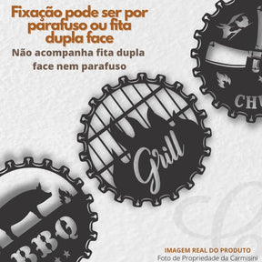 Decoração Cantinho Churrasco Placa Decorativa Churrasqueira