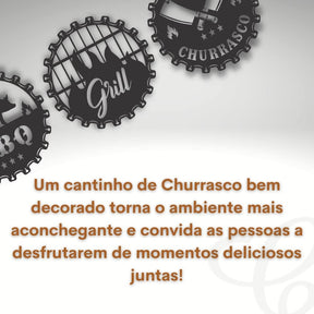 Decoração Cantinho Churrasco Placa Decorativa Churrasqueira