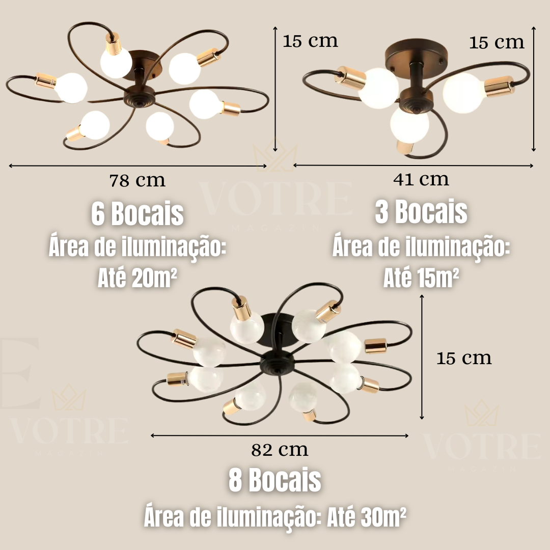 LUSTRE MODERNO FLORAL™