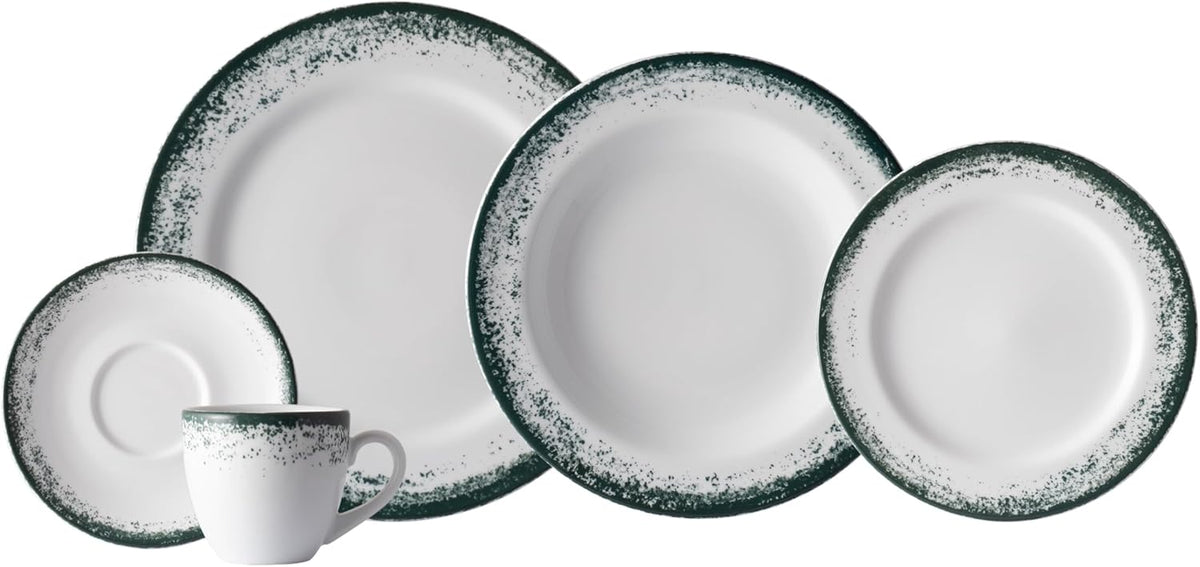 Aparelho de Jantar  Névoa Verde - Serve 06 pessoas (COLEÇÃO NÉVOA)