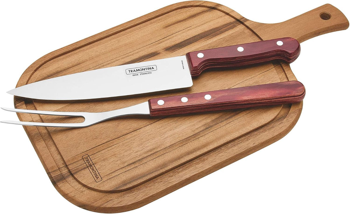 Kit para Churrasco 3 Peças Tramontina Castanho