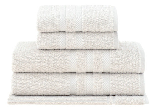 Jogo 5 Toalha Banho Buddemeyer Vanilla Extra Soft Conforto