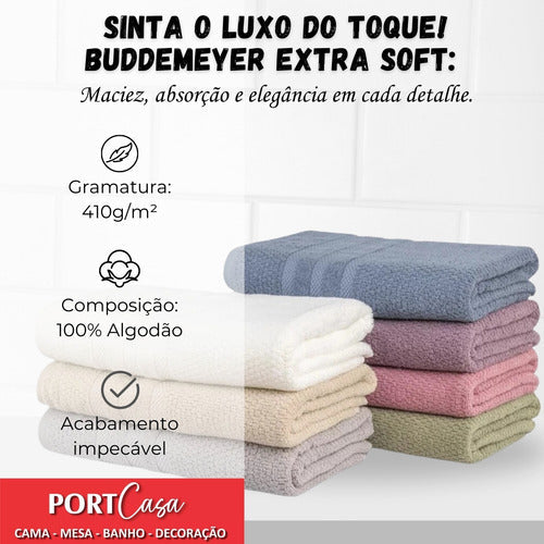 Jogo De Toalhas Banho Buddemeyer Vanilla Extra Soft 4 Peças