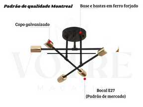 LUSTRE MONTREAL MODERNO
